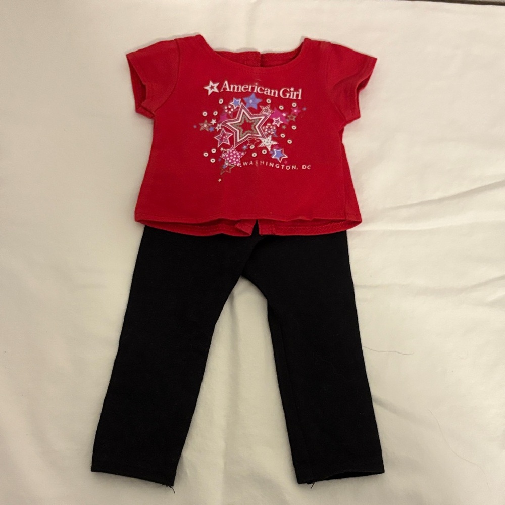 American Girl Red Mix & Match Set and Black Pants